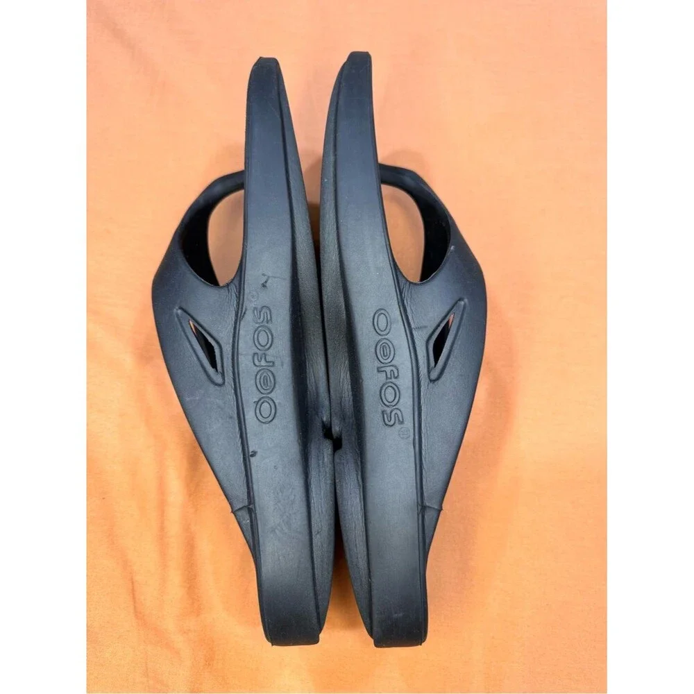 Oofos OOriginal Recovery Sandals Black Men 11 Women 13 Slip On Thong Flip Flops